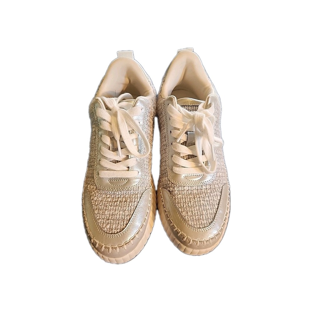 Universal Thread Goods Co. Silver Glitter Platform Tennis Shoes Size 8.5 Women